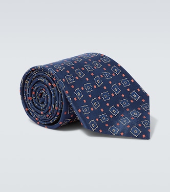 Jacquard silk tie | Charvet