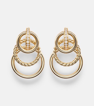 Boucles d’oreilles DY Mercer® Triple en or 18 ct et diamants | David Yurman