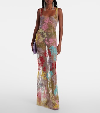 Cora embellished sheer tulle gown | Clio Peppiatt