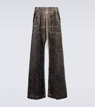DRKSHDW coated cotton wide-leg pants | Rick Owens