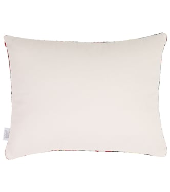 Printed silk and cotton velvet cushion | Les-Ottomans