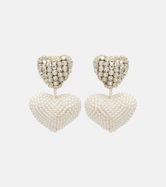 Crystal-embellished clip-on earrings | Oscar de la Renta