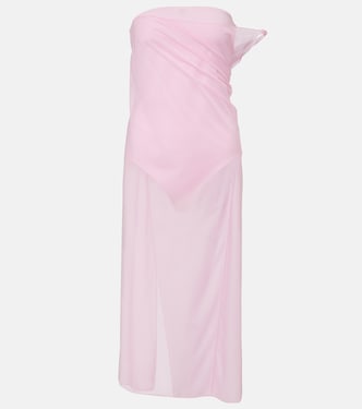 Midikleid aus Jersey und Crêpe | Courrèges
