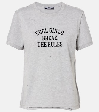 Printed cotton-blend jersey T-shirt | Dolce&Gabbana