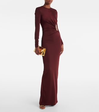 Mischa embellished gathered jersey gown | Rebecca Vallance