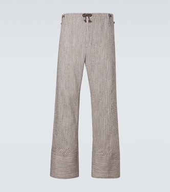 Kyan cotton and linen-blend straight pants | Kiko Kostadinov