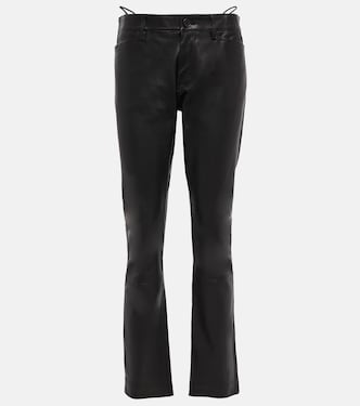 Pantalones Gonda de piel de tiro bajo | Petar Petrov