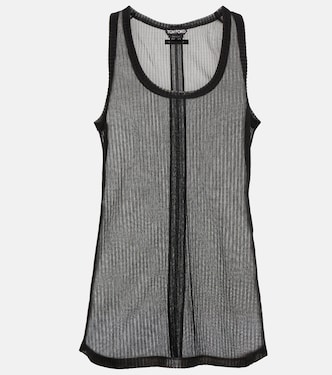 Semi-sheer ribbed jersey tank top | Tom Ford