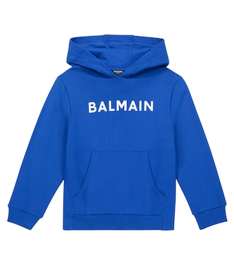 Sudadera con capucha de algodón con logo | Balmain Kids