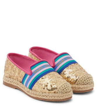 Mocassini con paillettes e logo | Marc Jacobs Kids