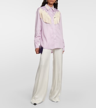 Camicia Western con rifiniture in pelle | Tom Ford