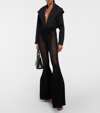 Pantalones flared de tiro alto | Alaïa