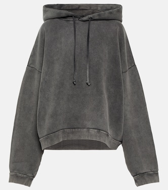 Cropped cotton hoodie | Acne Studios