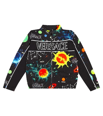 Chaqueta deportiva en jersey de algodón estampada | Versace Kids