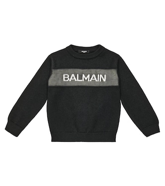 Jersey de lana con logo | Balmain Kids