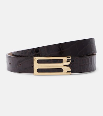 Cintura in pelle con stampa coccodrillo | Victoria Beckham