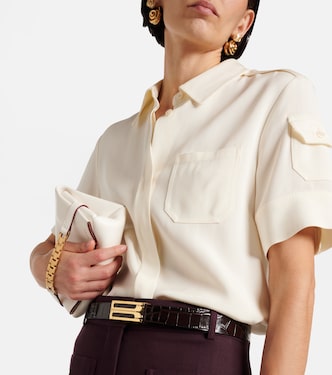 Cinturón de piel grabada | Victoria Beckham