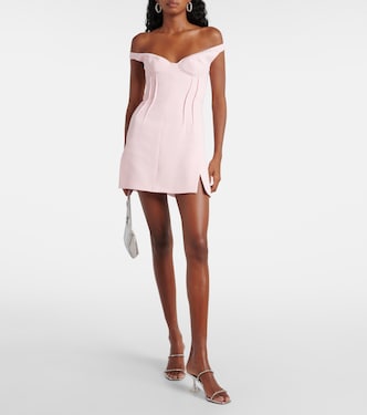 Vestido corto con hombros descubiertos | David Koma