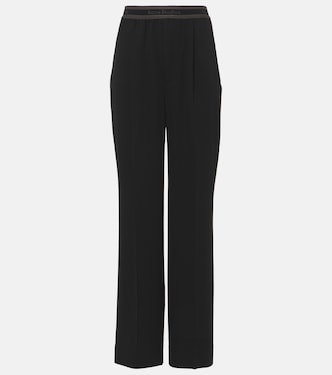 Pantalones anchos de tiro medio con logo | Acne Studios