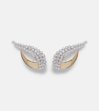 Orecchini Golden Strada in oro 18kt con diamanti | Yeprem