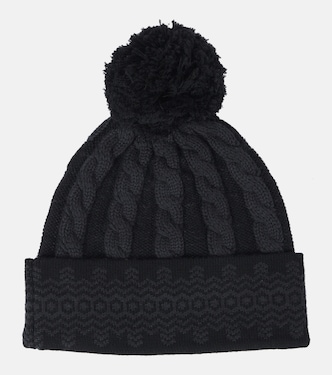 Berretto Bobble in lana a trecce | Perfect Moment