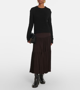 Gonna midi in georgette plissé | Jil Sander