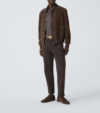 T-shirt in jersey di misto lino | Brunello Cucinelli