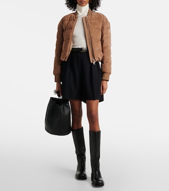 Daunenjacke Pollet aus Veloursleder | Moncler