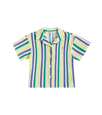 Striped colorblock cotton terry shirt | Bobo Choses