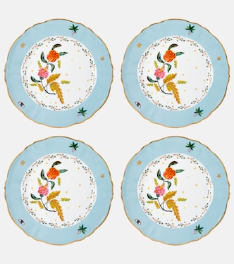 Fabula Profumo set of 4 porcelain dinner plates | Bitossi