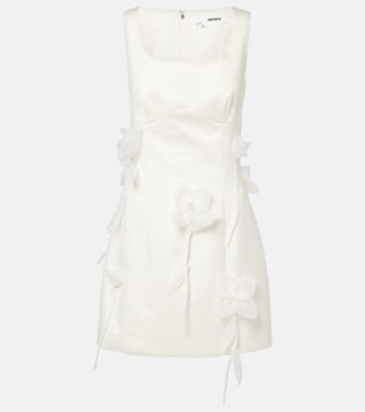 Bridal floral-appliqué minidress | Rotate