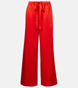 Weite Hose GG aus Satin | Gucci