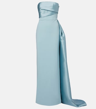 Kinsley draped strapless gown | Solace London