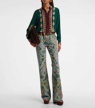 Paisley high-rise bootcut jeans | Etro