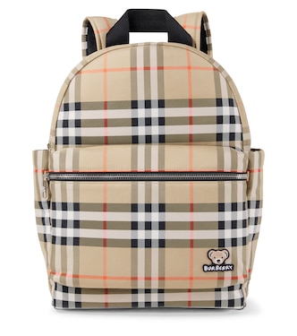 Mochila Burberry Check con piel | Burberry Kids
