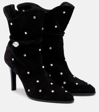 Verzierte Ankle Boots Lolya 90 aus Veloursleder | Isabel Marant