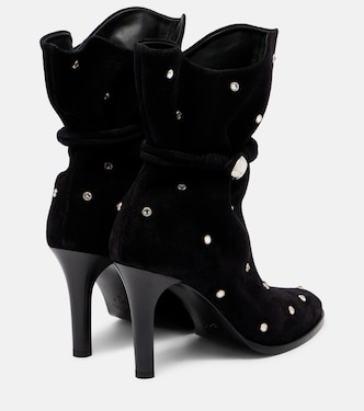 Verzierte Ankle Boots Lolya 90 aus Veloursleder | Isabel Marant