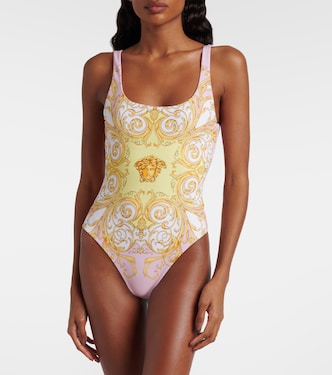 Spring Barocco open-back swimsuit | Versace