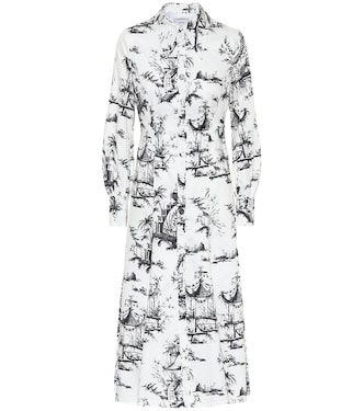 Abito Penley a stampa in cotone | Erdem