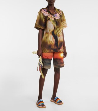 Robe chemise imprimée en soie | Dries Van Noten