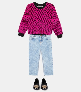 Felpa in cotone con logo | Versace Kids