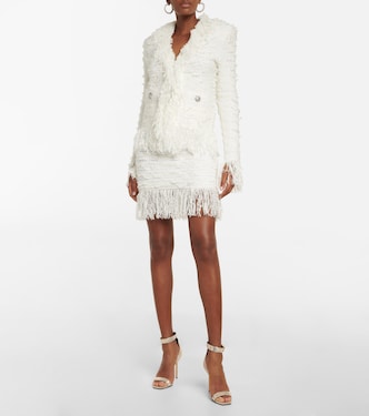 Minifalda de tweed con flecos | Balmain