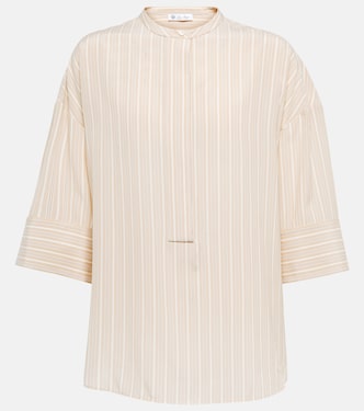 Lindsie striped silk crêpe shirt | Loro Piana