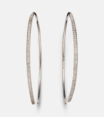 Orecchini a cerchio Eye in oro 18kt con diamanti | Ileana Makri