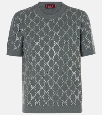 Top GG aus Wolle mit Kristallen | Gucci