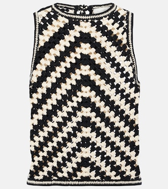 Top Halliday de croché de algodón | Zimmermann