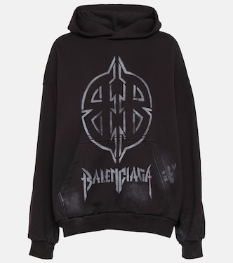 Sudadera con capucha Metal BB de algodón | Balenciaga