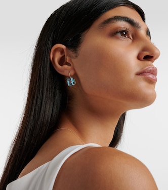 Boucles d'oreilles en or 14 ct, diamants et topaze | Mateo