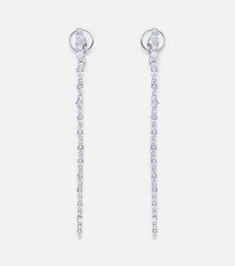 Orecchini Y-Not in oro bianco 18kt con diamanti | Yeprem