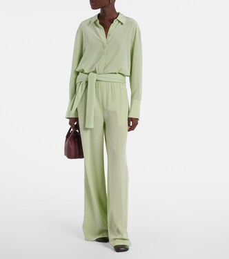 Pantalon ample Hulin en crêpe de soie | Joseph